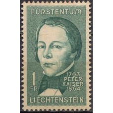 LIE0393N-SELO CENTENÁRIO DA MORTE DO HISTORIADOR PETER KAISER - LIECHTENSTEIN - 1964 - N