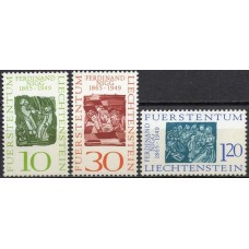 LIE0405N-SÉRIE CENTENÁRIO DE NASCIMENTO DO PINTOR FERDINAND NIGG - LIECHTENSTEIN - 1965 - N
