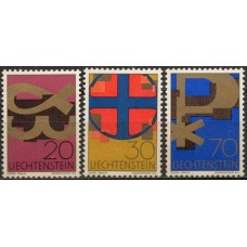 LIE0428N-SÉRIE SÍMBOLOS CRISTÃOS - LIECHTENSTEIN - 1967 - N