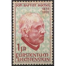 LIE0431N-SELO 40º ANIVERSÁRIO DA MORTE DE JOÃO BATISTA BÜCHEL - LIECHTENSTEIN - 1967 -N