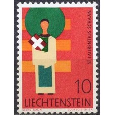 LIE0435M-SELO PATRONOS DE IGREJAS, 10R - LIECHTENSTEIN - 1967 - MINT