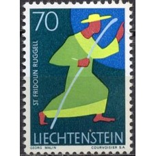 LIE0440N-SELO PATRONOS DE IGREJAS, 70R - LIECHTENSTEIN - 1967 - N