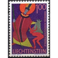 LIE0442N-SELO PATRONOS DE IGREJAS, 1F - LIECHTENSTEIN - 1967 - N