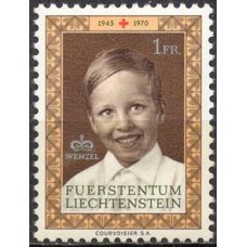 LIE0478N-SELO 25º ANIVERSÁRIO DA CRUZ VERMELHA NACIONAL - LIECHTENSTEIN - 1970 - N