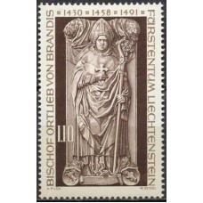 LIE0607M-SELO BISPO ORTLIEB VON BRANDIS - LIECHTENSTEIN - 1976 - MINT