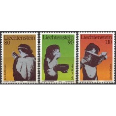 LIE0666N-SÉRIE ANO INTERNACIONAL DA CRIANÇA - LIECHTENSTEIN - 1979 - N