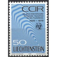 LIE0669N-SELO 50º ANIVERSÁRIO DO COMITÊ CONSULTIVO INTERNACIONAL DAS RADIOCOMUNICAÇÕES - LIECHTENSTEIN - 1979 - N