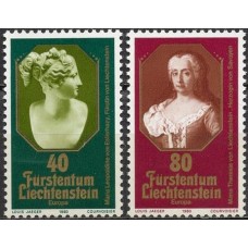 LIE0682M-SÉRIE EUROPA - PERSONAGENS CÉLEBRES - LIEHTENSTEIN - 1980 - MINT
