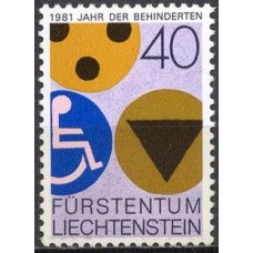 LIE0715N-SELO ANO INTERNACIONAL DAS PESSOAS DEFICIENTES - LIECHTENSTEIN - 1981 - N