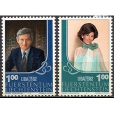 LIE0738N-SÉRIE EXPOSIÇÃO FILATÉLICA LIBA 82 - LIECHTENSTEIN - 1982 - N