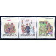 LIE0840M-SÉRIE COSTUMES DE PRIMAVERA - LIECHTENSTEIN - 1986 - MINT