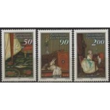 LIE0898M-SÉRIE A CARTA, QUADRO DE ANTON HICKEL - LIECHTENSTEIN - 1988 - MINT