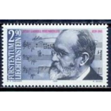 LIE0904M-SELO SESQUICENTENÁRIO DE NASCIMENTO DO COMPOSITOR JOSEF GABRIEL RHEINBERGER - LIECHTENSTEIN - 1989 - MINT
