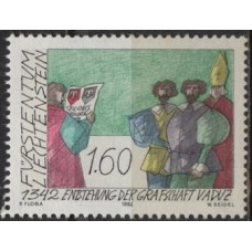LIE0990N-SELO 650º ANIVERSÁRIO DE NASCIMENTO DO CONDE DE VADUZ - LIECHTENSTEIN - 1992 - N