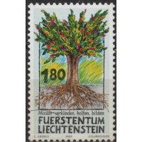 LIE1005N-SELO ESPECIAL MISSÃO - ÁRVORE DA VIDA - LIECHTENSTEIN - 1993 - N
