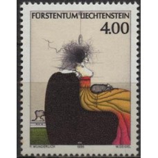LIE1064N-SELO HOMENAGEM AO LIECHTENSTEIN III - ARTE CONTEMPORÂNEA - LIECHTENSTEIN - 1995 - N