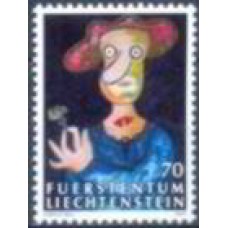 LIE1099M-SELO HOMENAGEM AO LIECHTENSTEIN IV - OBRA DE ENRICO BAJ - LIECHTENSTEIN - 1997 - MINT