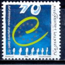 LIE1141M-SELO 50º ANIVERSÁRIO DO CONSELHO DE EUROPA - LIECHTENSTEIN - 1999 - MINT
