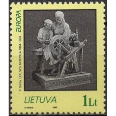 LIT0504M-SELO SÉRIE EUROPA - PAZ E LIBERDADE - LITUÂNIA - 1995 - MINT
