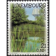 LUX1475M-SELO SÉRIE EUROPA - A ÁGUA, 21F - LUXEMBURGO - 2001 - MINT