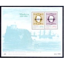 MDEB001M-BLOCO EVOCAÇÃO AO 1º SELO DA MADEIRA - MADEIRA - 1980 - MINT