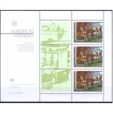 MDEB003M-BLOCO SÉRIE EUROPA - FATOS HISTÓRICOS - OS PRIMEIROS ENGENHOS DE AÇÚCAR - MADEIRA - 1982 - MINT
