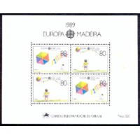 MDEB010M-BLOCO SÉRIE EUROPA - JOGOS INFANTIS - MADEIRA - 1989 - MINT