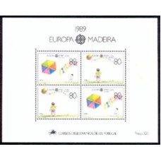 MDEB010M-BLOCO SÉRIE EUROPA - JOGOS INFANTIS - MADEIRA - 1989 - MINT