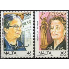 MLT0958M-SÉRIE EUROPA - MULHERES CÉLEBRES - MALTA - 1996 - MINT