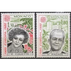 MNC1224NA-SÉRIE EUROPA - PERSONAGENS CÉLEBRES - DENTEAÇÃO 12,5X13 - MÔNACO - 1980 - N