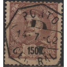 POR0141U.02-SELO CARLOS 1º, 150R - PORTUGAL - 1895/1905 - U