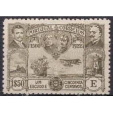 POR0271N-SELO TRAVESSIA DO ATLÂNTICO SUL POR GAGO COUTINHO E SACADURA CABRAL, 1,50E - PORTUGAL - 1923 - N