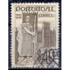 POR0612U-SELO 8º CENTENÁRIO DA FUNDAÇÃO E TRICENTENÁRIO DA RESTAURAÇÃO DA NAÇÃO, 40C - PORTUGAL - 1940 - U