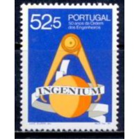 POR1680M-SELO CINQUENTENÁRIO DA ORDEM DOS ENGENHEIROS - PORTUGAL - 1986 - MINT