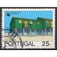 POR1687UA-SELO 75º ANIVERSÁRIO DA INSTITUCIONALIZAÇÃO DO TURISMO, 25E - PORTUGAL - 1987 - U