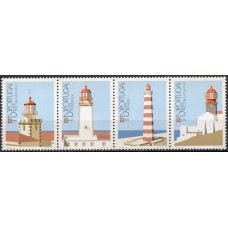 POR1703NS-SE-TENANT FARÓIS DA COSTA PORTUGUESA, 4ª POSIÇÃO - PORTUGAL - 1987 - N