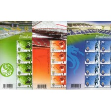 POR3001MF-SÉRIE MINIFOLHAS CENTENÁRIO DE CLUBES DE FUTEBOL PORTUGUESES - PORTUGAL - 2005 - MINT