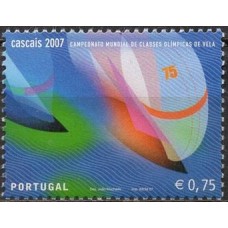 POR3156M-SELO CAMPEONATOS MUNDIAIS DE CLASSES OLÍMPICAS DE VELA CASCAIS 2007, 0,75E - PORTUGAL - 2007 - MINT
