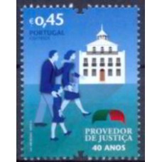 POR4032M-SELO PROVEDOR DE JUSTIÇA 40 ANOS - PORTUGAL - 2015 - MINT