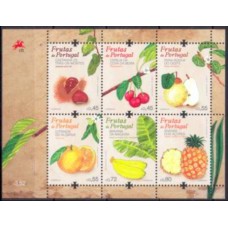 POR4044MF-BLOCO FRUTAS I - PORTUGAL - 2015 - MINT