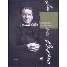 POR4051MF-BLOCO BICENTENÁRIO DO NASCIMENTO DE SÃO JOÃO BOSCO - PORTUGAL - 2015 - MINT