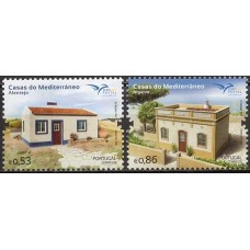 POR4389M-SÉRIE EUROMED POSTAL - CASAS DO MEDITERRÂNEO - PORTUGAL - 2018 - MINT