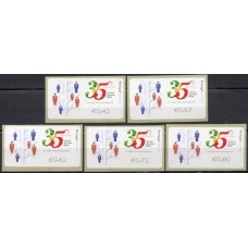 PORD205N-SÉRIE ETIQUETAS 35º ANIVERSÁRIO DO SERVIÇO NACIONAL DE SAÚDE, MÉDICOS DE FAMÍLIA - PORTUGAL - 2014 - N