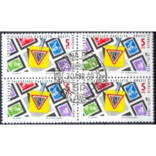 QC0634.03-QUADRA CINQUENTENÁRIO DA SOCIEDADE PHILATELICA PAULISTA - SPP - 1969 - CPD SÃO PAULO