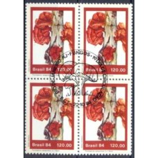 QC1418.01-QUADRA FUNGOS, PYCNOPORUS - 1984 - CBC RIO DE JANEIRO