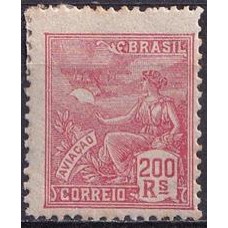RE0199N-SELO VOVÓ PARTE 1, 200 RÉIS VERMELHO FILIGRANA 'D' - 1921/28 - N
