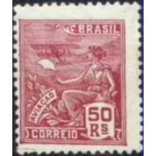 RE0278N-SELO VOVÓ PARTE 2, 50 RÉIS VINHO FILIGRANA K - 1931/35 - N