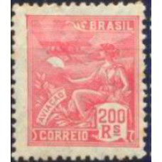 RE0281N-SELO VOVÓ PARTE 2, 200 RÉIS AVIAÇÃO FILIGRANA K - 1931/35 - N