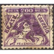 RE0283U-SELO VOVÓ PARTE 2, 200 RÉIS FÉ E ENERGIA ROXO FILIGRANA K - 1931/35 - U
