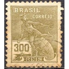 RE0315U-SELO VOVÓ PARTE 2, 300 RÉIS FILIGRANA 'M' - 1937/39 - U